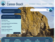Tablet Screenshot of ci.cannon-beach.or.us